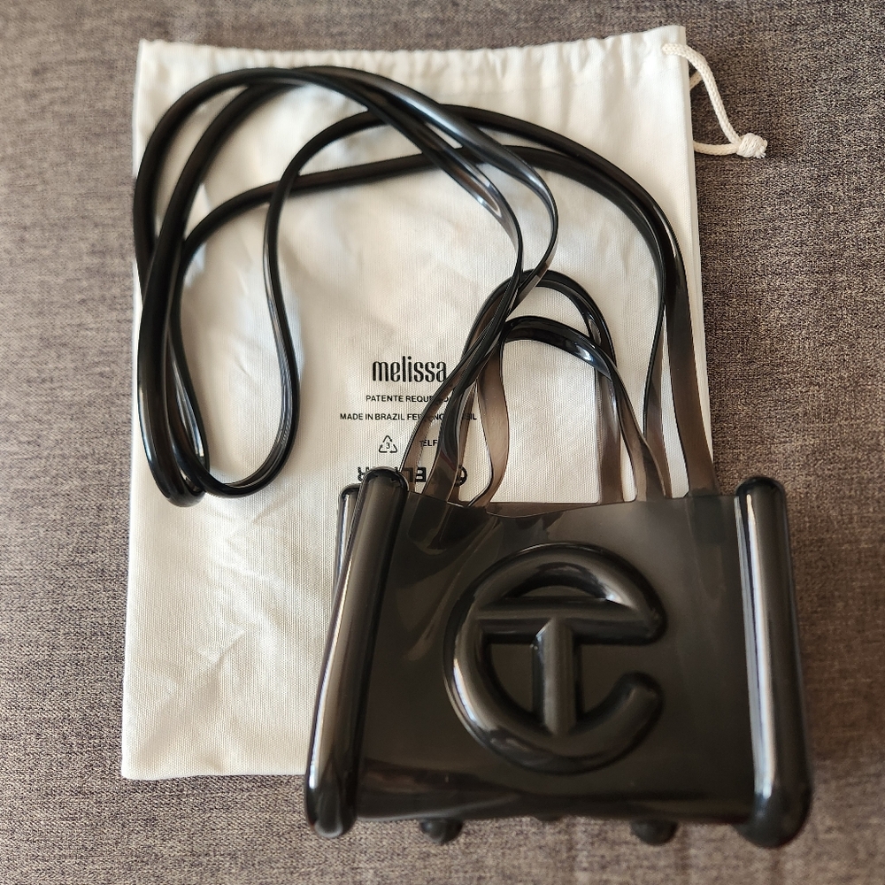 Melissa x Telfar Small Jelly Shopper - Clear Black (with dust cover bag)
